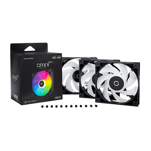 Tecware Omni P12 ARGB 3-Pack Black CPU Fan Hot on Sale