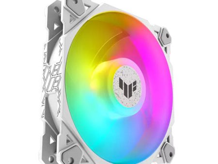 Asus TUF TF120 RGB White 120mm 1pack, 76 CFM 1900rpm, aux fan TF120A1R Cheap