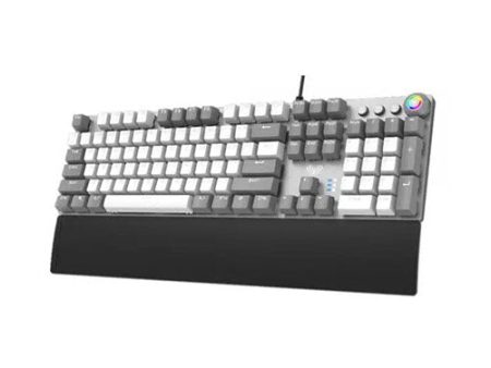 Aula F2088 Multimedia Durable Metal Panel WHITE 108 KEYS with Magnetic Wrist Wrest Mechanical Gaming Keyboard Online