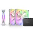 NZXT F120 RGB Duo 3pack 120mm Fan ( White RF-D12TF-W1 | Black RF-D12TF-B1 ) Supply