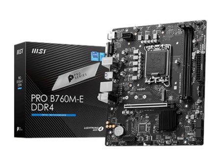 MSI Pro B760M-E DDR4 LGA1700 Motherboard Hot on Sale