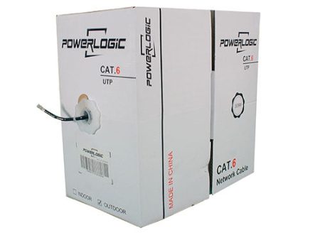 PowerLogic Cat6e Outdoor 305m UTP Lan Cable Solid CCA Black Online Hot Sale