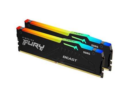 Kingston Fury Beast 16GB (2X8GB) RGB DDR5 6000MT s Desktop Memory KF560C40BBAK2-16 Sale