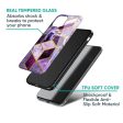 Purple Rhombus Marble Glass Case for Realme 9 For Sale