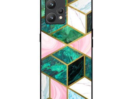 Seamless Green Marble Glass Case for Realme 9 Online Sale