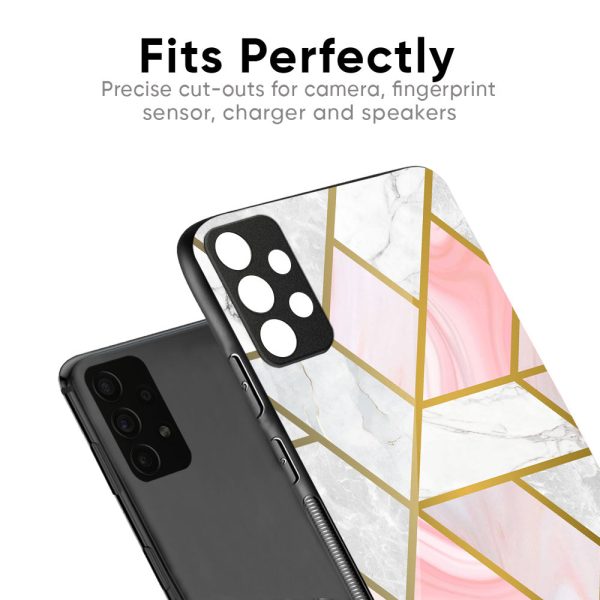 Geometrical Marble Glass Case for Realme 9 For Sale