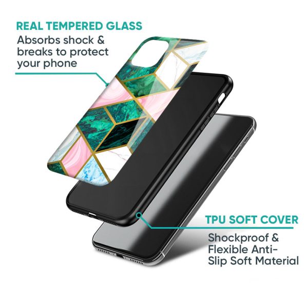 Seamless Green Marble Glass Case for Realme 9 Online Sale