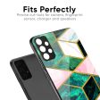 Seamless Green Marble Glass Case for Realme 9 Online Sale