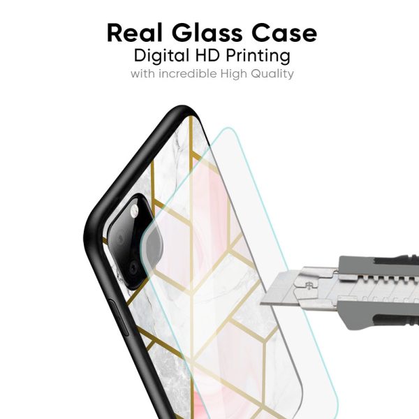 Geometrical Marble Glass Case for Realme 9 For Sale