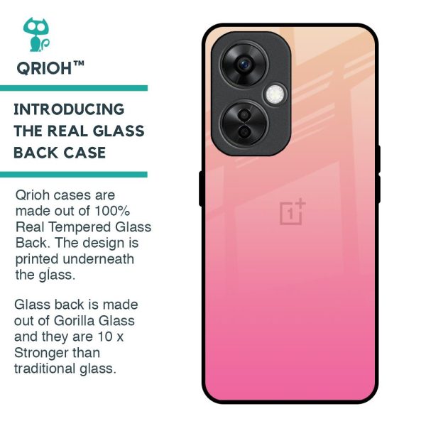 Pastel Pink Gradient Glass Case For OnePlus Nord CE 3 Lite 5G Online Hot Sale