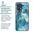 Turquoise Geometrical Marble Glass Case for Realme 9 Hot on Sale