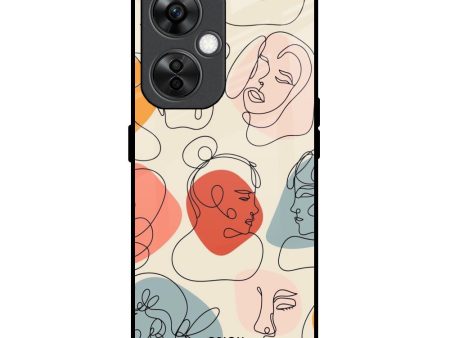 Abstract Faces Glass Case for OnePlus Nord CE 3 Lite 5G For Discount