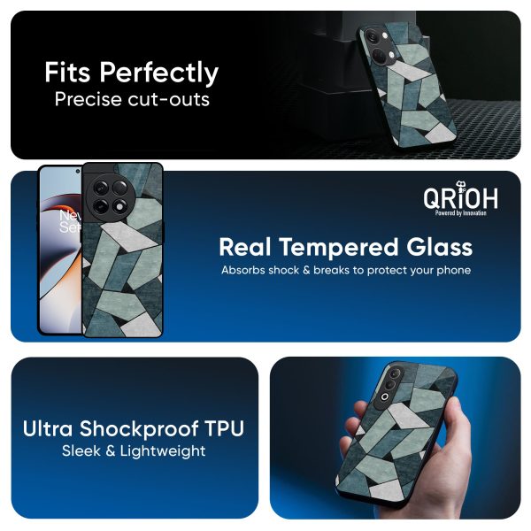 Abstact Tiles Glass Case for OnePlus Nord 4 5G on Sale