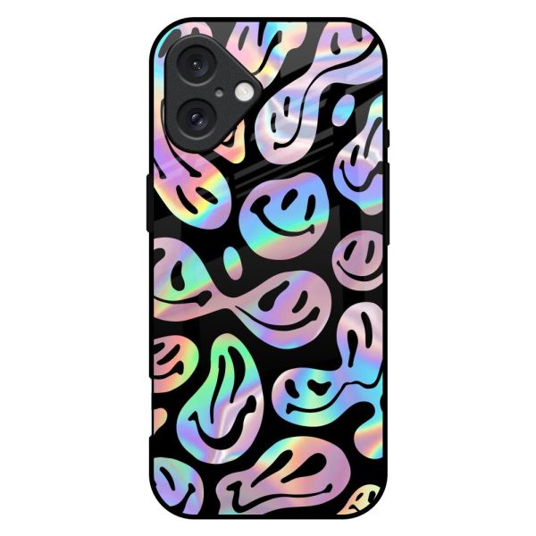 Acid Smile Glass Case for iPhone 16 Plus Online Hot Sale