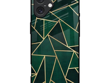 Abstract Green Glass Case For iPhone 16 Plus Cheap