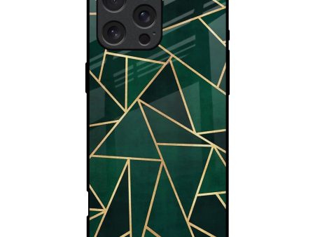 Abstract Green Glass Case For iPhone 16 Pro Max For Discount