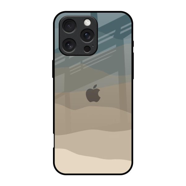 Abstract Mountain Pattern Glass Case for iPhone 16 Pro on Sale