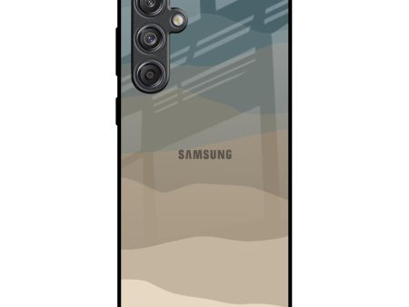 Abstract Mountain Pattern Glass Case for Samsung Galaxy M55 5G For Cheap